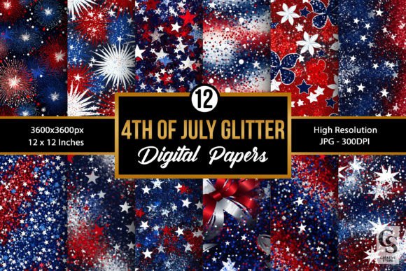 4th of July Glitter Seamless Patterns: Strategic Use for Creative and Professional Projects