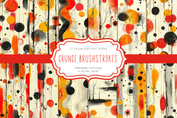 Abstract Brushstrokes Seamless Patterns: Elevate Your Design Projects with Vibrant Creativity