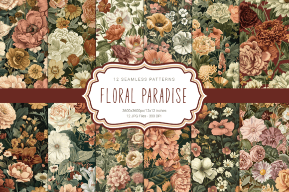 Floral Paradise Seamless Patterns