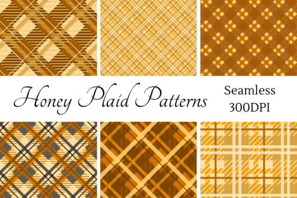 Honey Plaid Seamless Patterns: A Versatile Digital Resource for Creative Projects