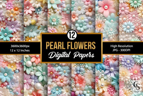Pastel Pearl Flowers Seamless Patterns: A Versatile Resource for Creative Projects