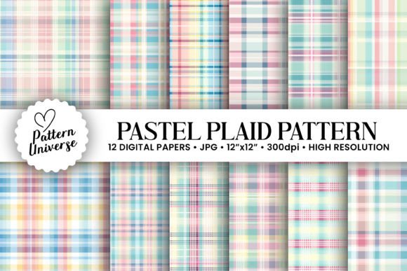 Pastel Plaid Seamless Patterns: A Versatile Digital Asset for Creative Projects