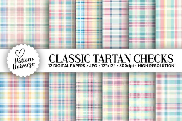 Pastel Tartan Check Seamless Patterns: A Versatile Design Resource for Creative Projects