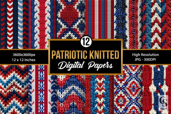Red Blue Knitted Seamless Patterns: A Versatile Resource for Creative Projects