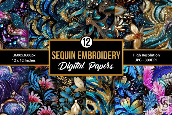 Sequin Embroidery Digital Paper Patterns: A Versatile Tool for Creative Projects