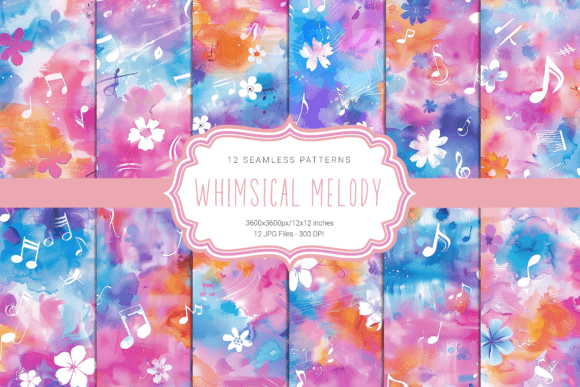 Sounds of Colors Seamless Patterns