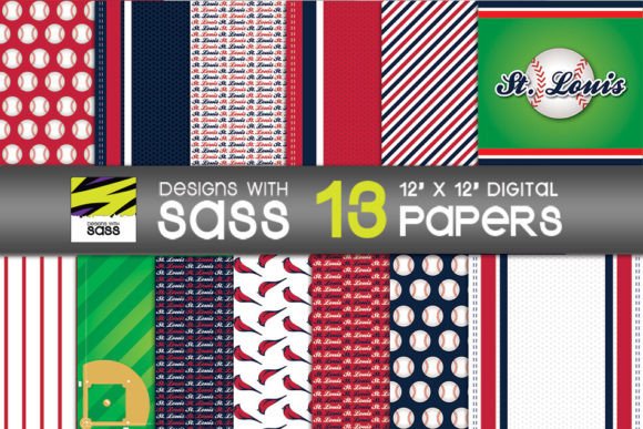 St. Louis Baseball Patterns JPG