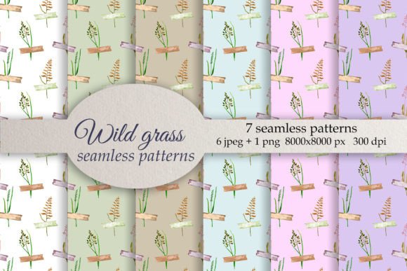Wildflowers.Watercolor Patterns PNG JPG: A Versatile Resource for Creative Projects